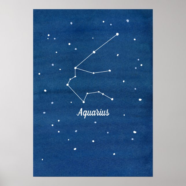 Affiche Aquarius Constellation Stars Sky (Devant)