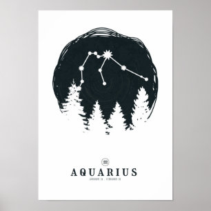 Affiche Aquarius Constellation Zodiac