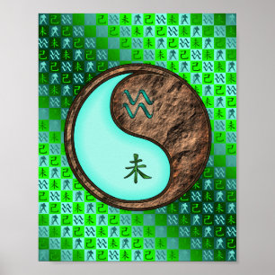 Affiche Aquarius & Earth Chèvre