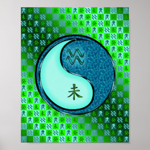 Affiche Aquarius et Chèvre d'eau