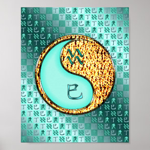 Affiche Aquarius et serpent à feu