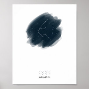 Affiche Aquarius Zodiac