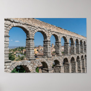Affiche Aqueduc romain en Ségovie, Espagne