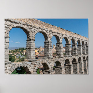 Affiche Aqueduc romain en Ségovie, Espagne