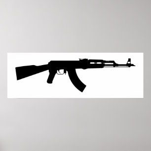 Affiche AR-15 Rifle Silhouette