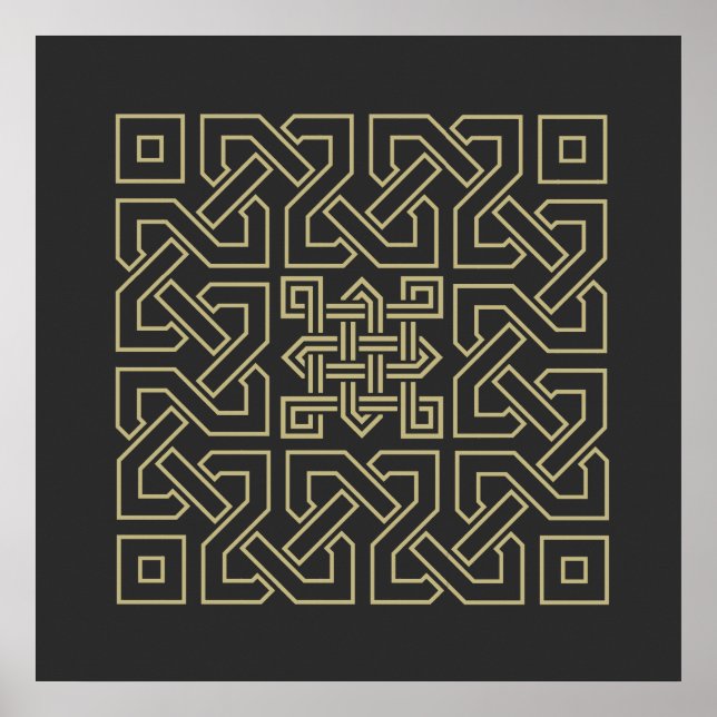 Affiche arabic calligraphy element symbol islamic ornament (Devant)