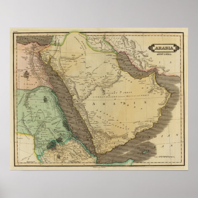 Affiche Arabie, Egypte, Nubie (Devant)