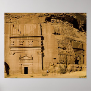 Affiche Arabie saoudite, site de Madain Saleh, ancien 3