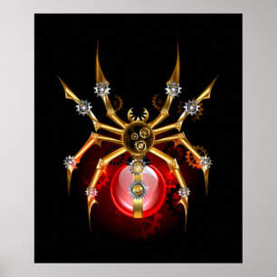 Affiche Araignée en vapeur noire