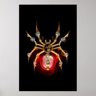 Affiche Araignée en vapeur noire