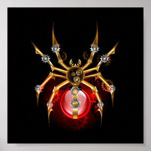 Affiche Araignée en vapeur noire