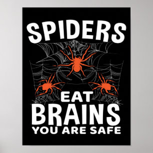 Affiche Araignées Webs Mangez Le Cerveau Vous Êtes En Sécu