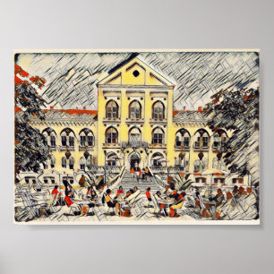 Affiche Arandjelovac, Serbie, vintage rétro