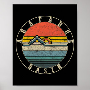 Affiche Arapahoe Basin Colorado Ski de montagne Snowboard
