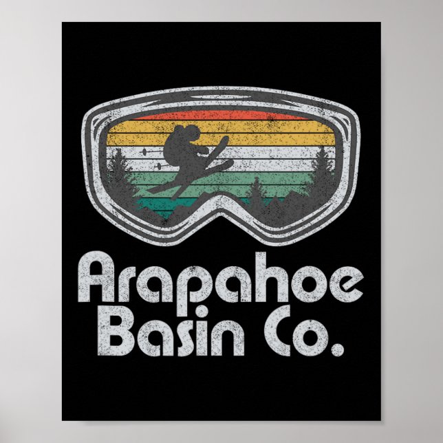 Affiche Arapahoe Sin Colorado Ski Mountain Retro Sk (Devant)