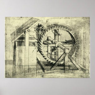 Affiche Arbalète à manège de Léonard de Vinci