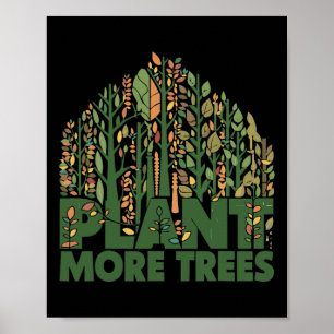 Affiche Arbor Day Plante Plus d'arbres Arbor Day Jour des