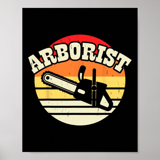 Affiche Arborist Lumberjack Tree Climber Cutter Trimmer Tr (Devant)