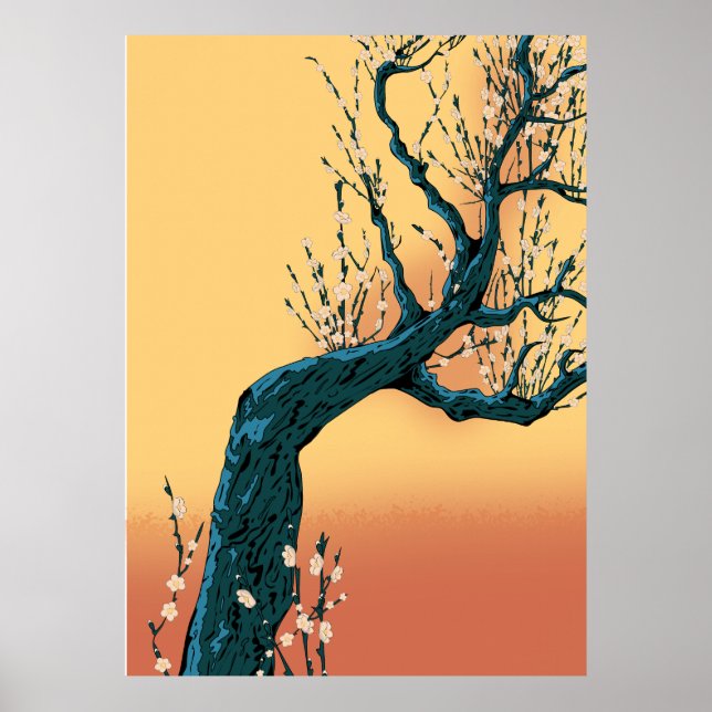 Affiche Arbre à fleurs chinois (Devant)