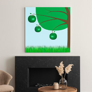 Affiche Arbre à pomme verte