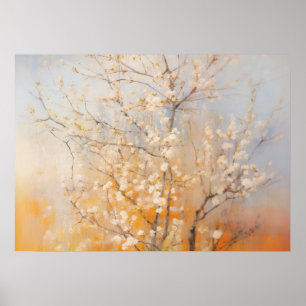 Affiche Arbre à prune en floraison