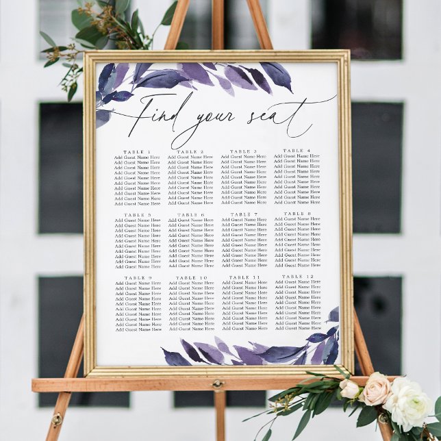 Affiche Arbre abondant Violet Sièges botaniques (Créateur téléchargé)