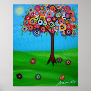 AFFICHE ARBRE ABSTRAIT DES POSTES DE VIE