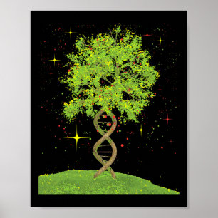 Affiche Arbre Adn - Biologiste Biologie Étudiant Sciences 
