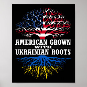 Affiche Arbre Américain Cultivé Avec Des Racines Ukrainien