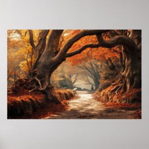 Affiche Arbre ancien Mystique paysage serein