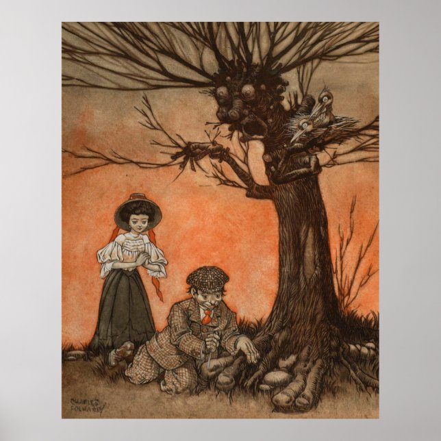 Affiche Arbre anthropomorphe par Charles Folkard (Devant)