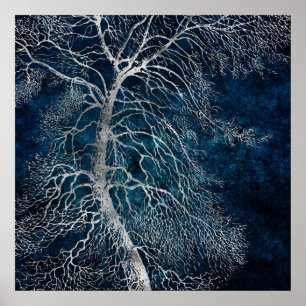 Affiche Arbre argenté de minuit - peuplier noir