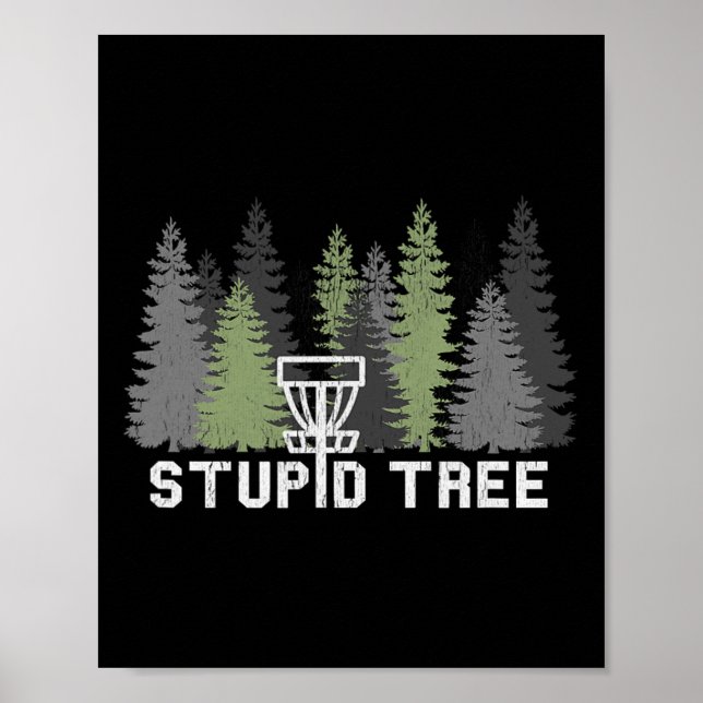 Affiche Arbre bête drôle Disc Golf Frolf  (Devant)