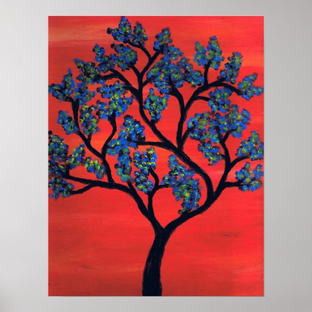 Affiche Arbre bleu (Devant)