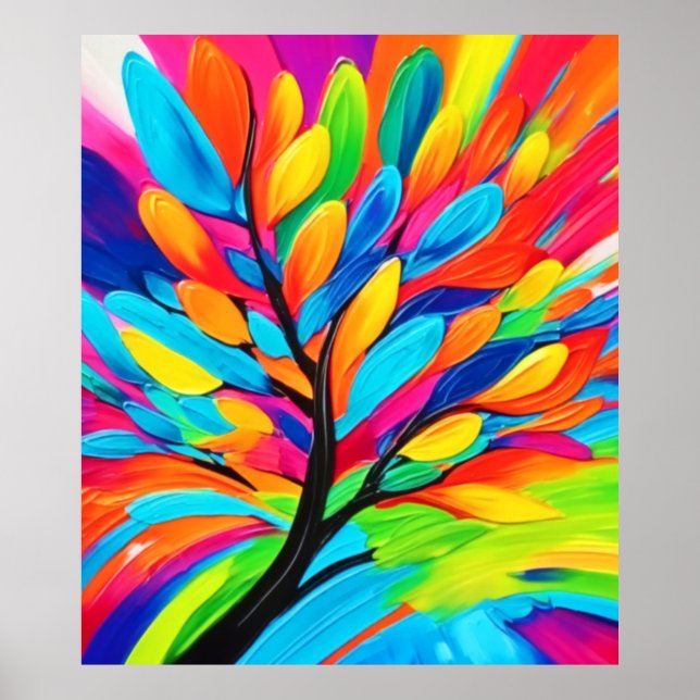 Affiche Arbre Coloré des Rêves (Devant)