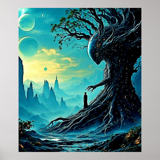 Affiche Arbre cosmique de vie Imaginaire (Devant)