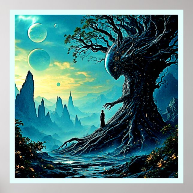 Affiche Arbre cosmique de vie Imaginaire (Devant)