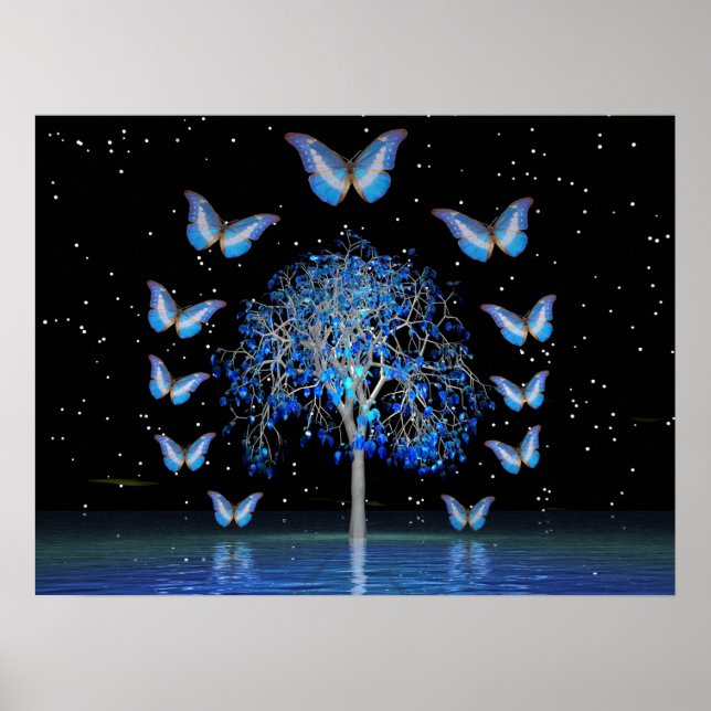 Affiche Arbre cristal papillon (Devant)