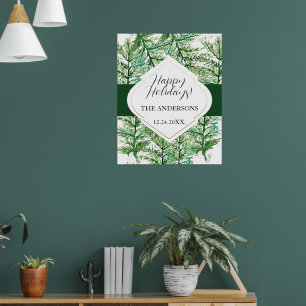 Affiche Arbre d'aquarelle artistique personnalisé
