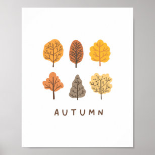 Affiche Arbre d'automne minimaliste