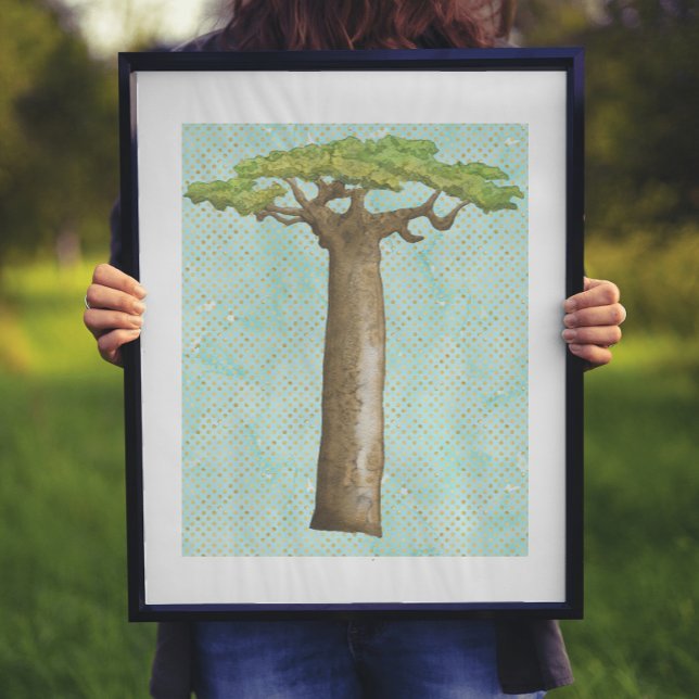 Affiche Arbre de baobab aquarelle (Créateur téléchargé)