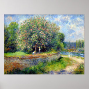 Affiche Arbre de châtaigniers en fleurs Pierre Auguste Ren