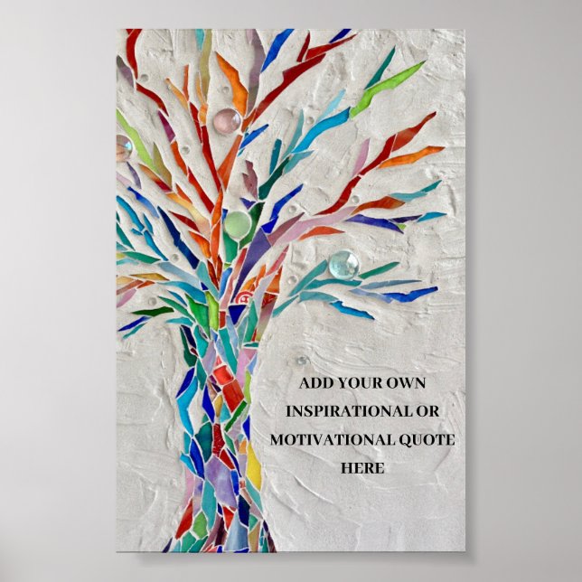 Affiche Arbre de citation motivationnel inspirant (Devant)