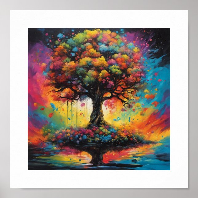 Affiche Arbre de connaissance de l'affiche du bien et du m (Devant)