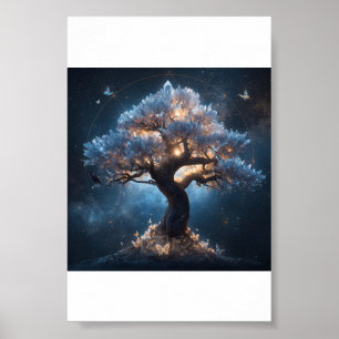 Affiche Arbre de cristal sous un ciel céleste
