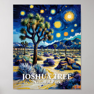 Affiche Arbre de Joshua personnalisé Van Gogh Nuit étoilée