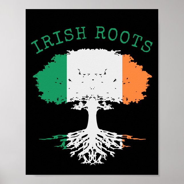 Affiche Arbre de la famille des racines irlandaises (Devant)