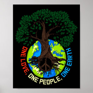 Affiche Arbre de la paix Amour Protection de l'environneme