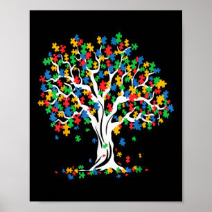 Affiche Arbre De La Sensibilisation sur l'autisme De Vie M
