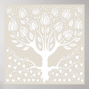 Affiche Arbre de Magnolia par Aubrey Beardsley